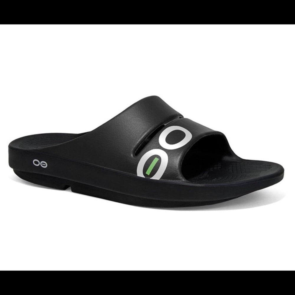 Oofos Black OOlala slide - never worn